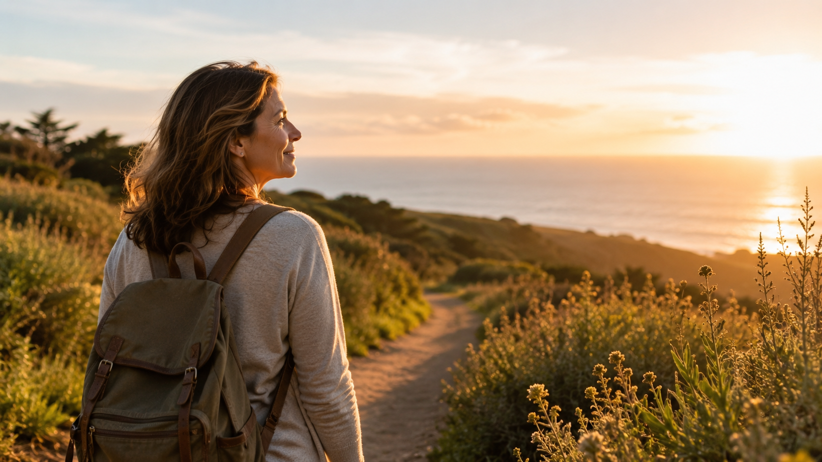Woman enjoying a weekend outing